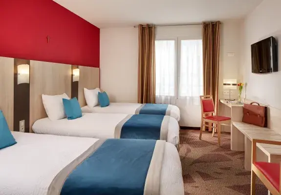  Hotel Roissy Lourdes Chambre triple confort avec 3 lits indisiduels